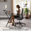 Bureau à domicile pliable 32 pouces avec tablette pour écran, assemblage facile et conception peu encombrante, finition noyer-121068798-121068799