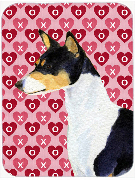 Planche à découper en verre Caroline's Treasures Valentine Hearts Basenji Hearts