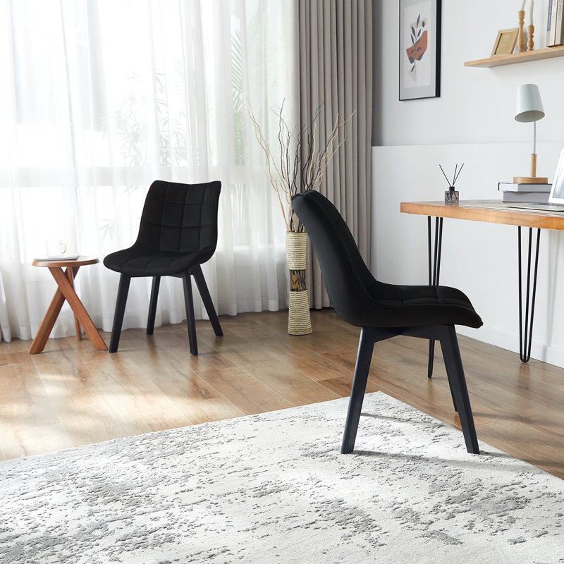 Stallworth Upholstered Dining Chair, Black