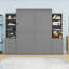 Lit escamotable avec tablettes de rangement et tiroirs Murphy-130022610-130022612