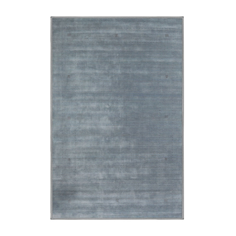 Tapis contemporain gris clair, Rectangle 7 pi x 10 pi
