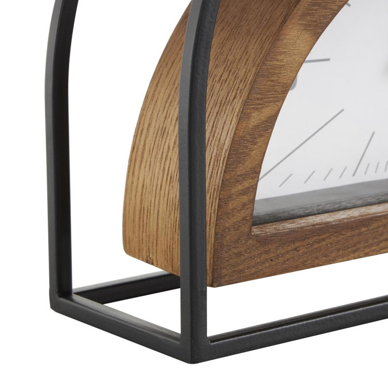 Iron Quartz movement / Crystal Tabletop Clock in Black
