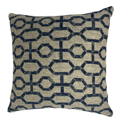 Oreiller carré en mélange de duvet géométrique