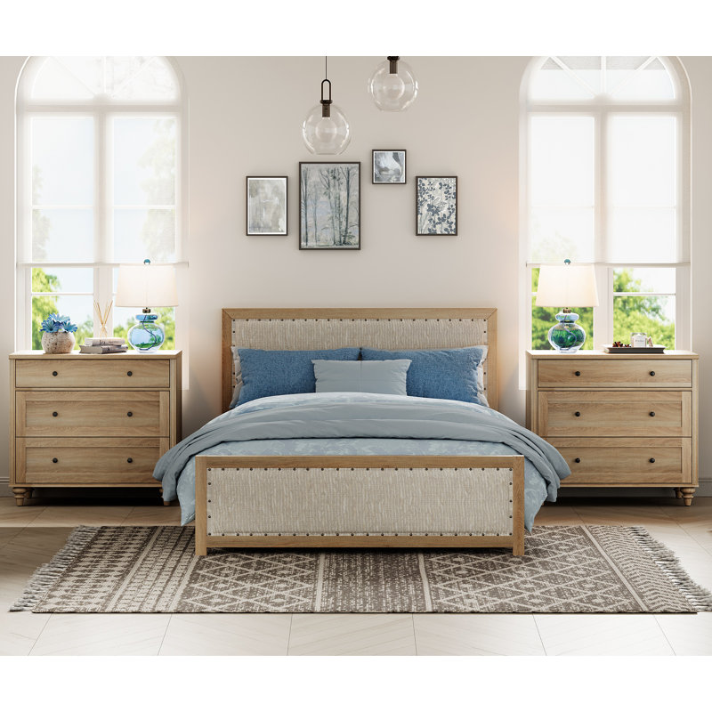 Scarlett 3-Drawer Nightstand - Mid Century Modern