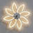 36.22'' 7- Blade Dimmable LED Reversible Flush Mount Ceiling Fan With Remote And App-1976417150