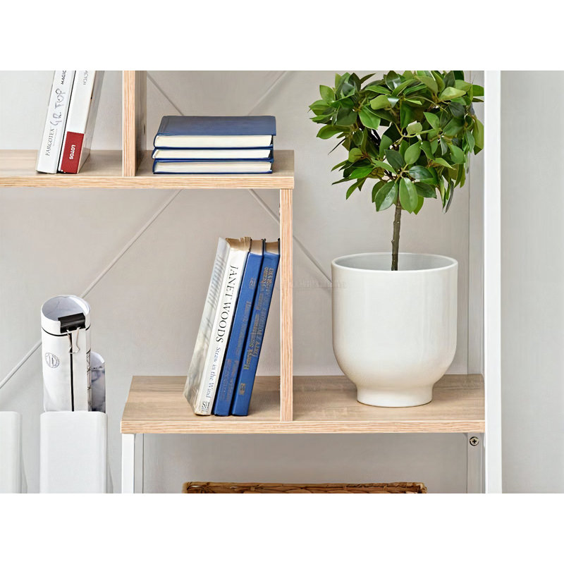 Faithful 132cm H x 74cm W Steel Etagere Bookcase