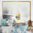 Toile avec cadre flottant or