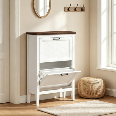 Flip Down Shoe Storage