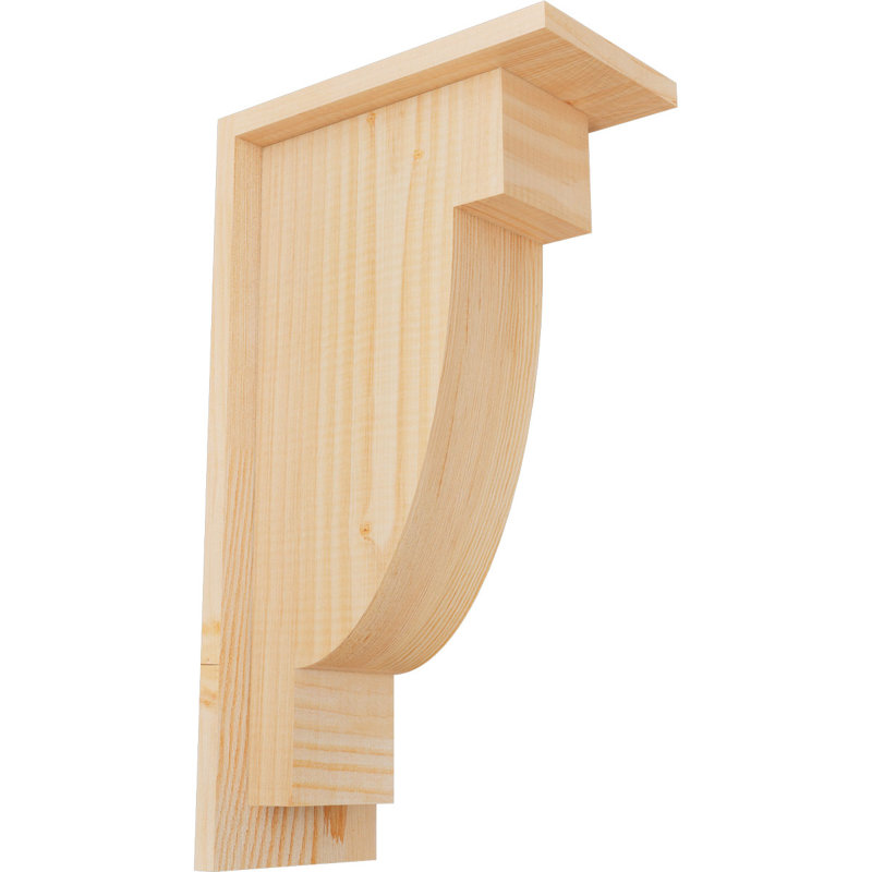 Corbeau alpin avec contre-plaque, H 18 po x l 5,5 po x P 10 po, Sapin de Douglas, Lisse