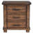 Rustic Three Drawer Reclaimed Solid Wood Farmhouse Nightstand-1853672007
