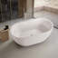 55 po Baignoire de trempage autoportante contemporaine Flatbottom