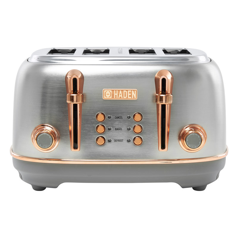 HADEN Heritage 4-Slice Wide Slot Toaster, Stainless Steel