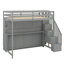Lit escamotable double complet avec levage hydraulique intégré et bureau intégré