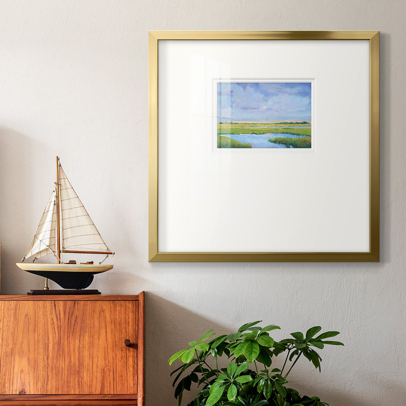 «Sakamoto Summer Marsh Ipremium», reproduction encadrée, H 17 po x l 17 po, Papier avec cadre doré
