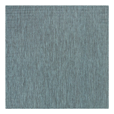 Tapis bleu sarcelle intérieur / extérieur Sevim