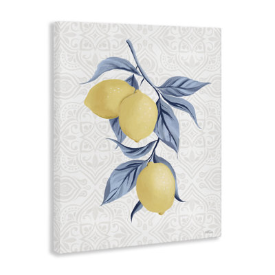 Geometric Mosaic Lemons Canvas Wall Art by Cat Thurman Designs