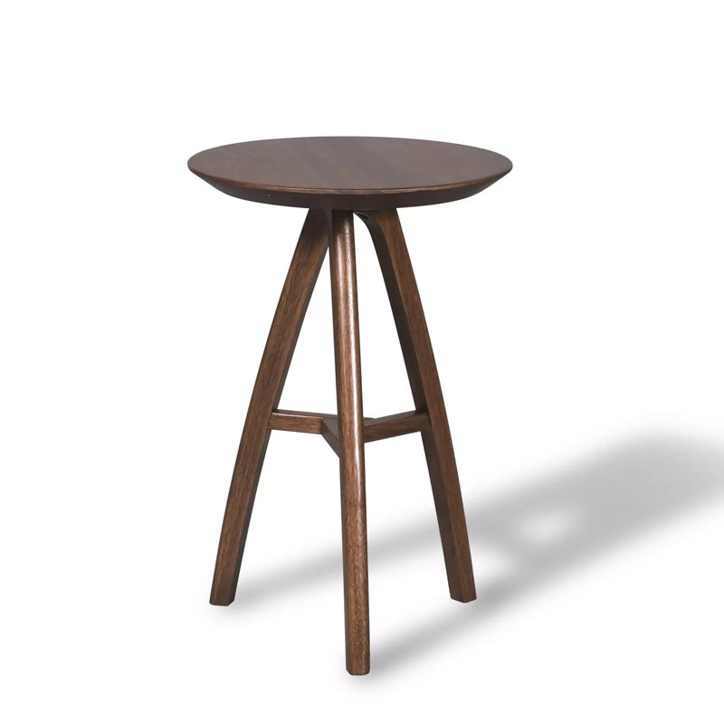 Table de bout Mid Century, Brushed Walnut