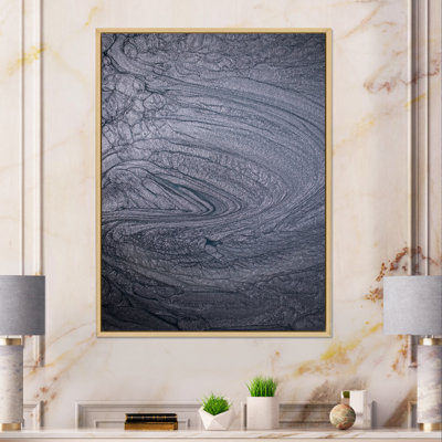 Art mural sur toile luxueux gris fluide et moderne III