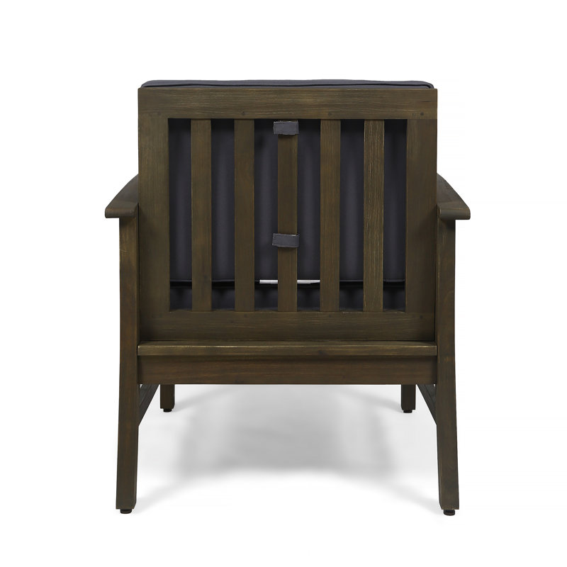 Fauteuil club Perla, moderne et confortable, Dark Gray Frame/Dark Gray Cushion