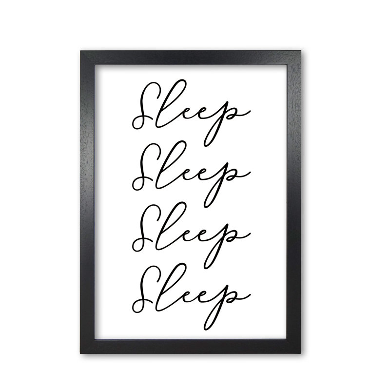 Sleep - Print, 85 cm H x 60 cm W x 5 cm D, Black Grain Frame