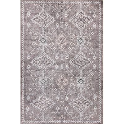 Jax Antique Vintage Patterned Brown Authentic Washable Chenille Carpet