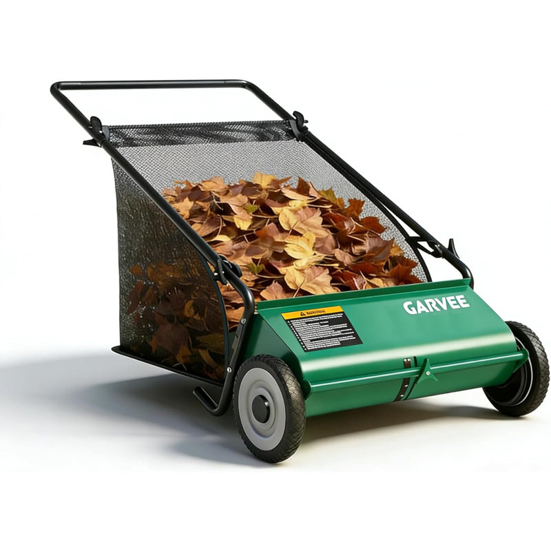 75cm H x 63.5cm W Utility Cart, Green/Black