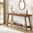 Rustic Extra Long Farmhouse Console Table With Shelf, Perfect For Hallway, Living Room, Or Foyer Decor And Storage-1309144056