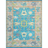 Groveland Hand Woven Cotton and Wool Oriental Area Rug