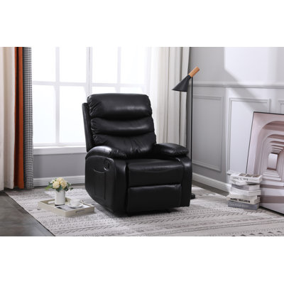 Protentis Faux Leather Recliner with Footstool