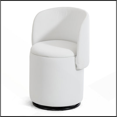 Fauteuil demi-tonneau élégant avec pivotement à 360 °, rangement intégré et siège rembourré doux pour une utilisation multifonctionnelle dans la chambre à coucher et la salle à manger