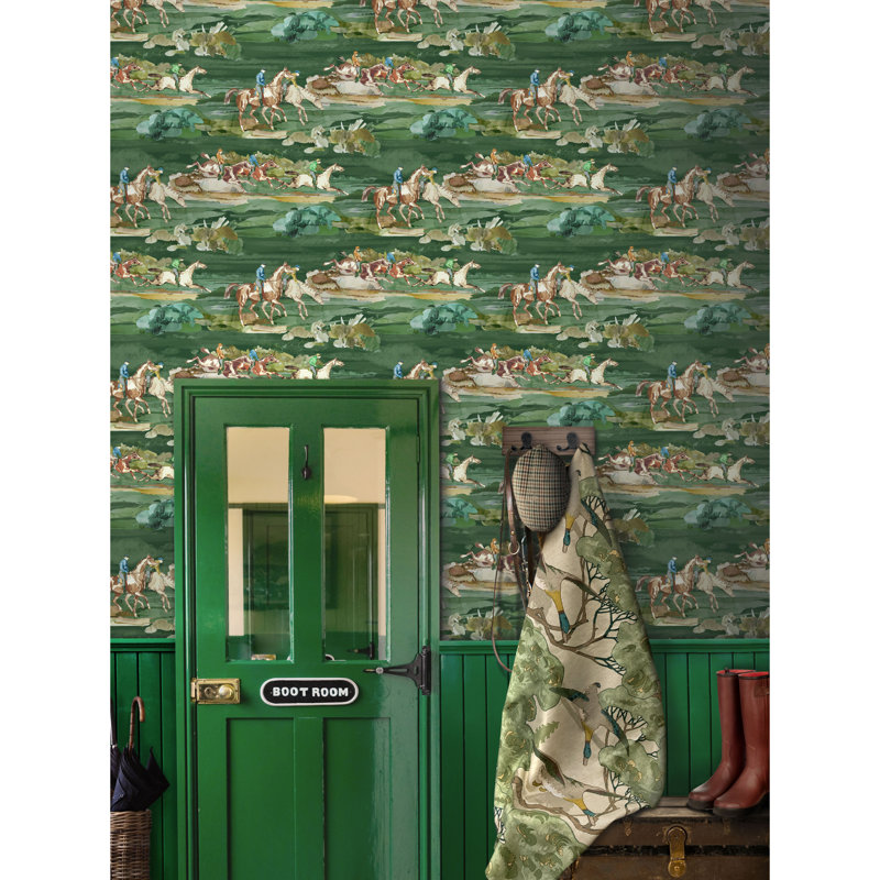 Icons Flying Ducks Performance Fabric, Red/Blue