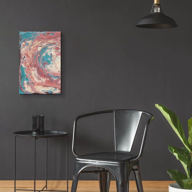  Art mural en verre «Marbled 1» par Alicia Ludwig, H 24 po x l 16 po