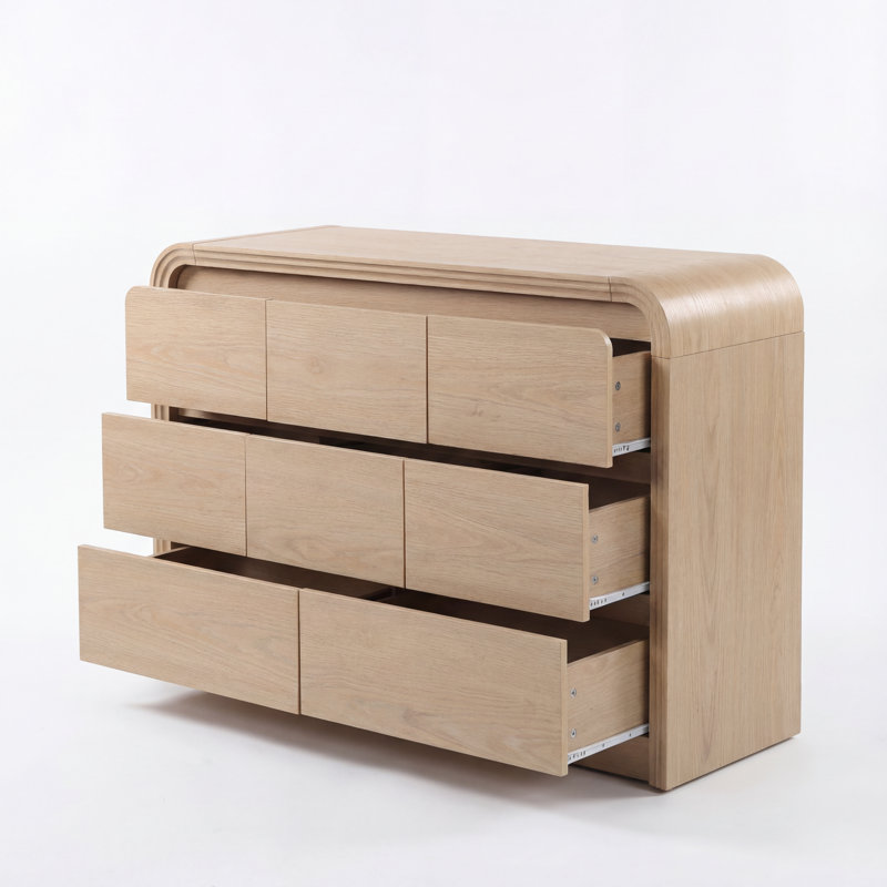 Commode 8 tiroirs 47,74 po, Orange