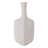 Striking Sculptural Ceramic Table Vase for Home Decor, Decorative Flower Vase with Elegant Narrow Neck and Modern Square Body, Perfect for Fresh or Faux Floral Arrangements, White-650495261