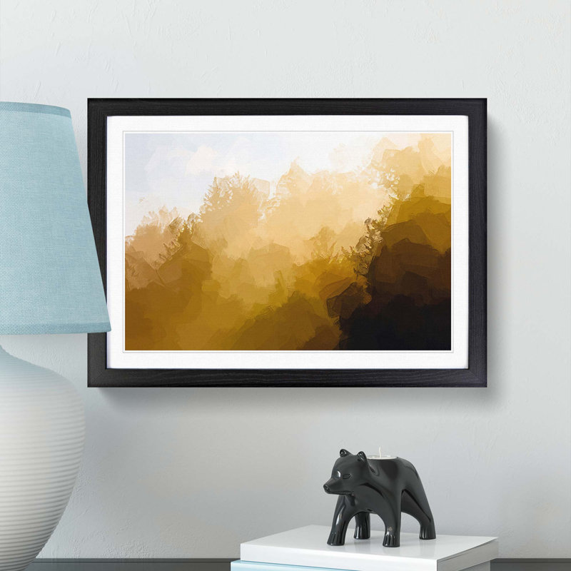 Gold Forest - Framed Print, Black Framed, 62cm H x 87cm W x 2cm D