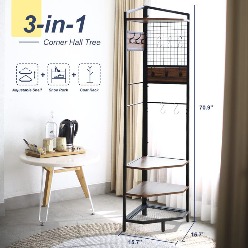 ‎Engineered Wood Over-the-Door 11 - Hook Coat Rack