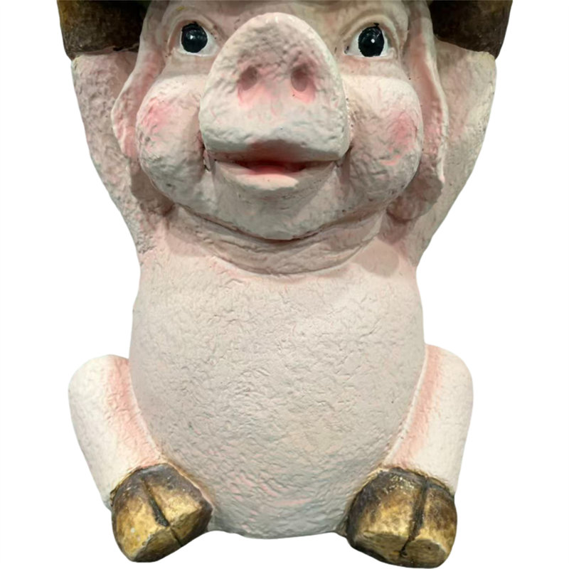 13.39" High Cute Pig Side Table