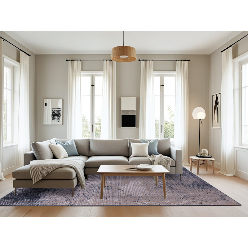 Tapis brun / gris Breda, Rectangle 8 pi x 10 pi