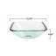 Lavabo de salle de bain carré en verre trempé