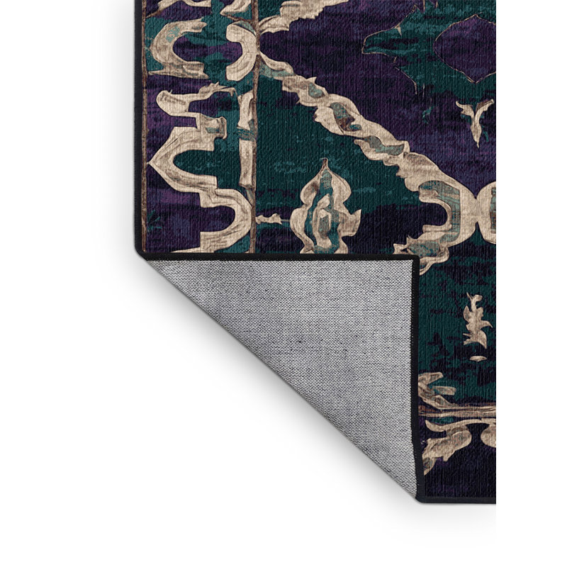 Machine Washable Gray Area Rug, Rectangle 8' x 12'