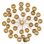Cosmoliving By Cosmopolitan Gold Metal Modern Sculpture, Abstract