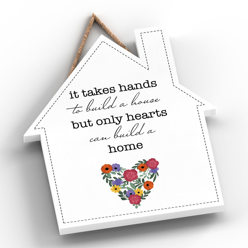 Words And Text Wall Decor, 18.5cm H x 16cm W x 0.9cm D
