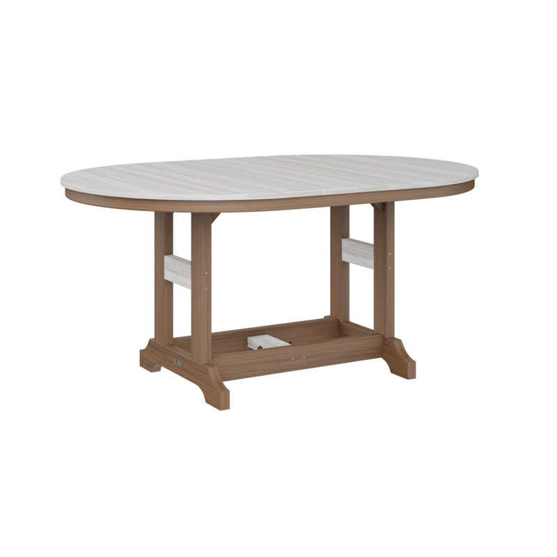 Table de bar Berlin Classic, Acajou antique, H 39,5 po x l 44 po x P 64 po, Coquille de mer
