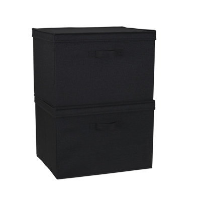 Household Essentials Wide Storage Box Fabric Bin