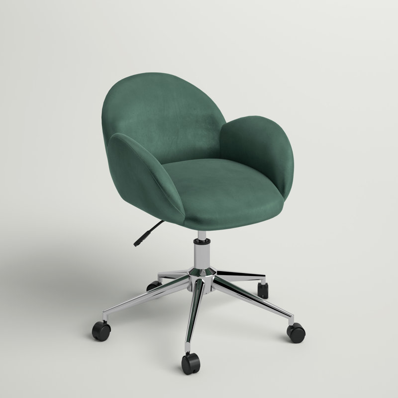 Velvet Office Chair, Green
