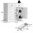 Marta Shaker White Accent Cabinet with Drawer— 31.5"W x 15.7"D x 31.5"H-124959734