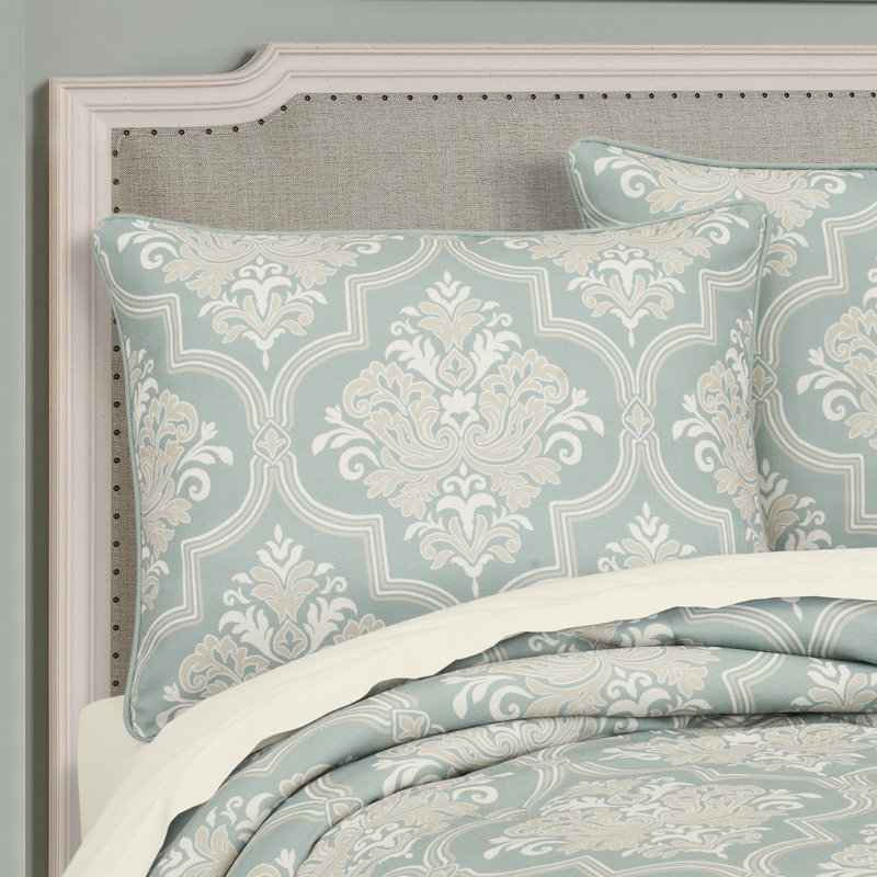 Tranquillité 3 pièces Ensemble d'édredon turquoise, Édredon double + 2 taies décoratives standards
