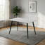 Stone Top Metal Base Dining Table