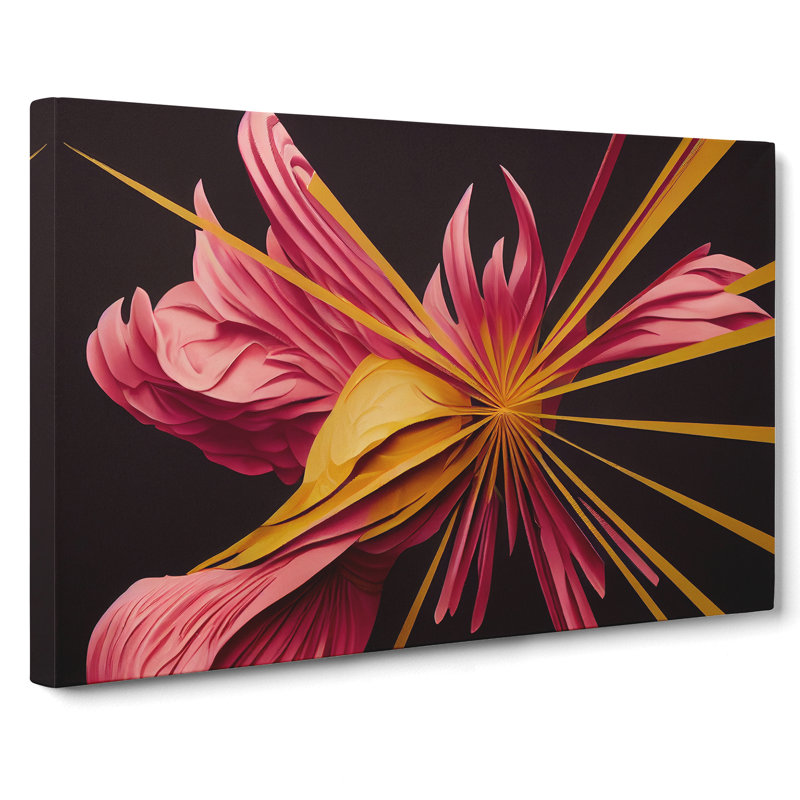 Fantastic Modern Flower - Wrapped Canvas, 35cm H x 50cm W x 3cm D