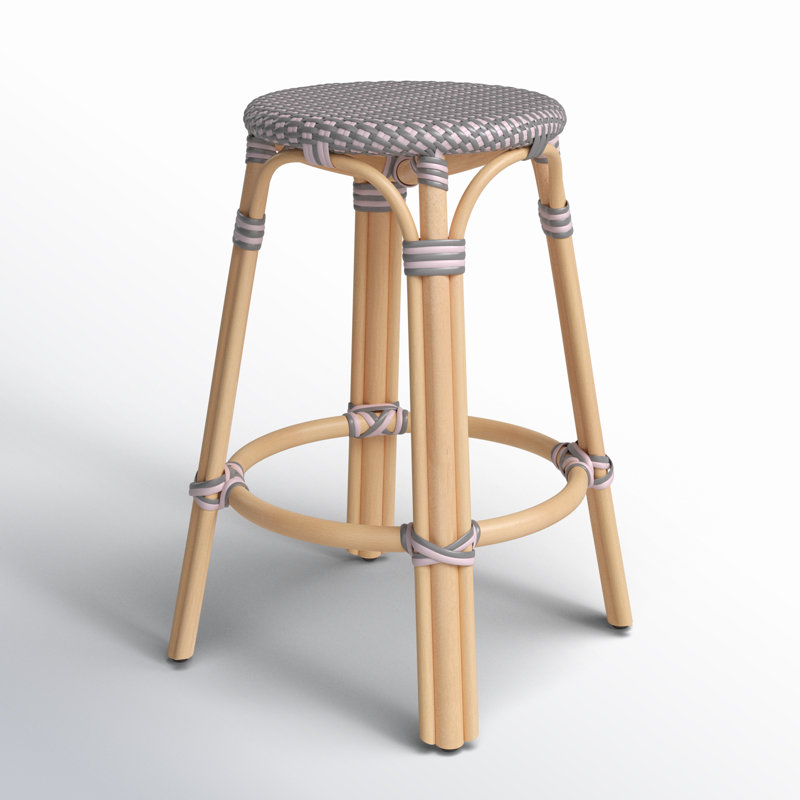 Alastair 24" Rattan Counter Stool - Natural/ Natural Rattan Frame, Counter Stool (24" Seat Height)